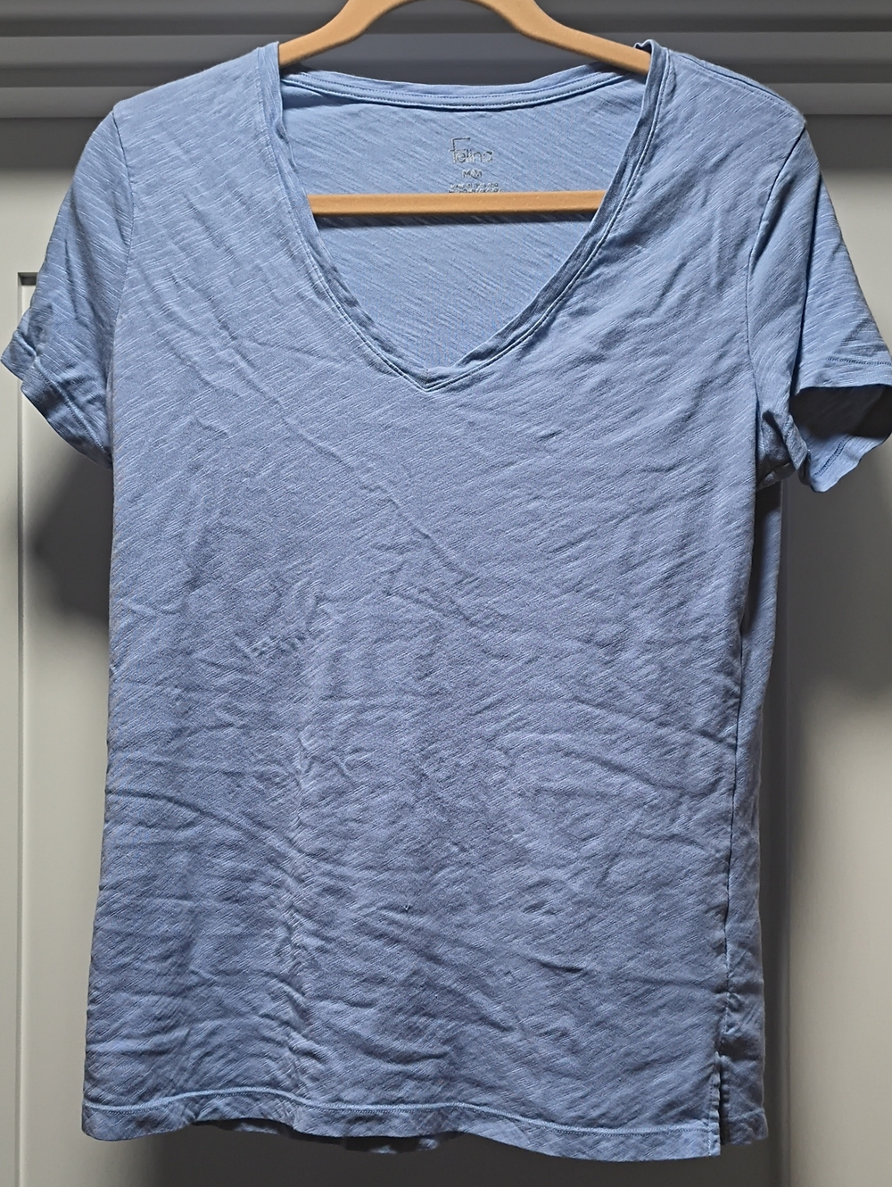 Felina Light Blue V-Neck Short Sleeve Tee